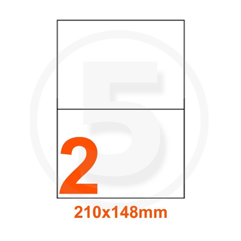 Etichette adesive permanenti 210x148mm in carta bianca