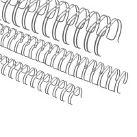 Spirali metalliche per rilegature 16 anelli, 22mm (7/8"), argento