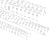 Spirali metalliche per rilegature 16 anelli, 22mm (7/8"), bianco