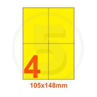 Etichette adesive pastello 105x148mm color Giallo