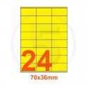 Etichette adesive pastello 70x36 mm color Giallo