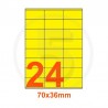 Etichette adesive pastello 70x36 mm color Giallo