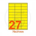 Etichette adesive pastello 70x31mm color Giallo