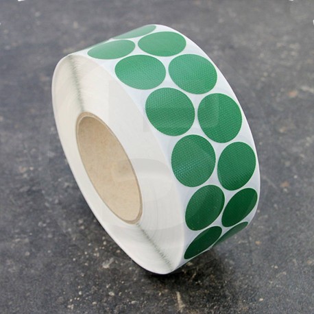 Bollini adesivi colorati rotondi 30mm, Verde Scuro
