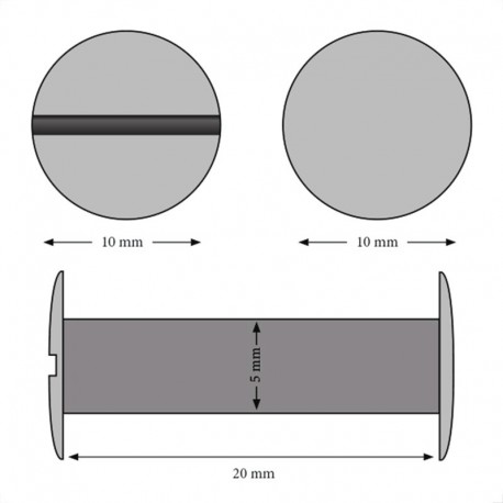 Viti sepolte in acciaio, lunghezza utile 20mm